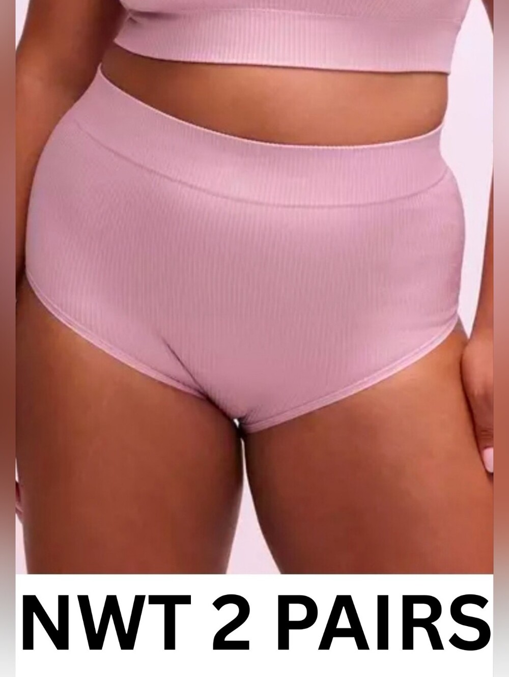 NWT 2 Pairs Torrid 2 Seamless Rib High-Rise Brief Panty 4131,32,33-